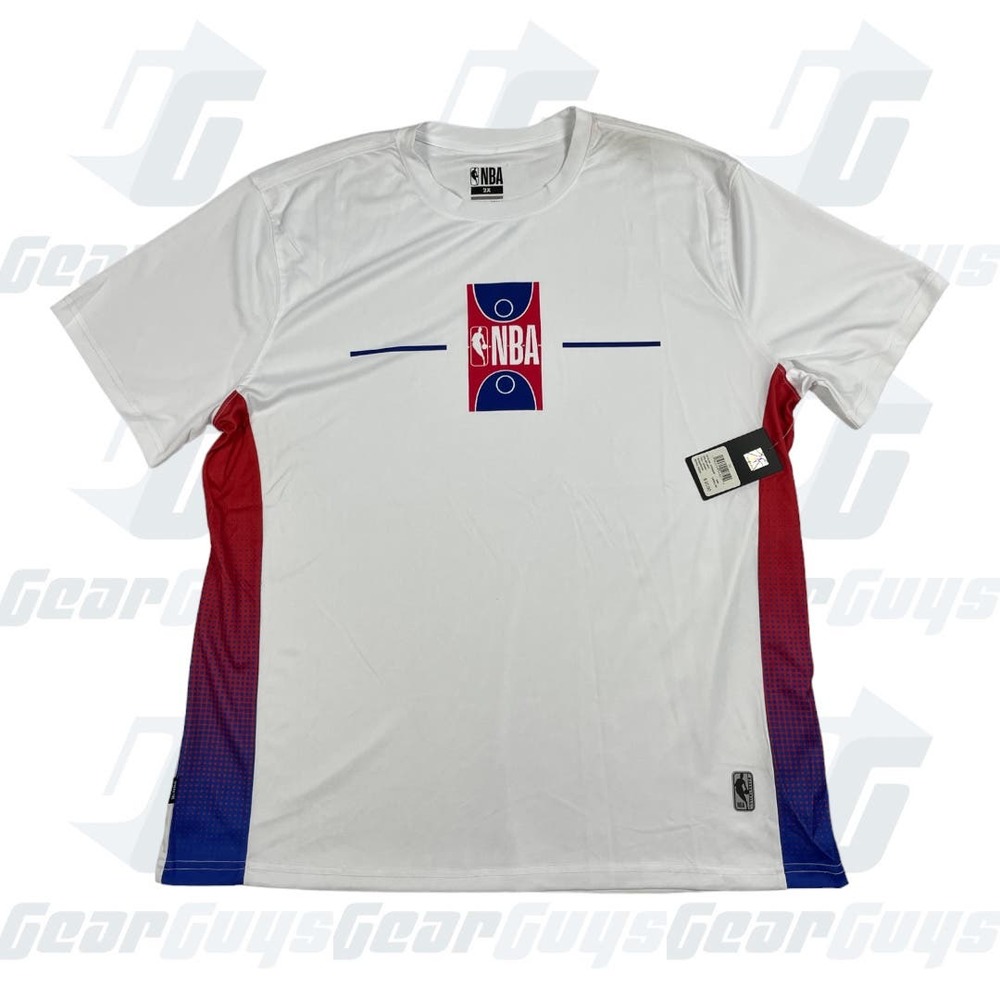 NBA Basketball Men’s Graphic Workout Shirt Full Court Size 2X NWT